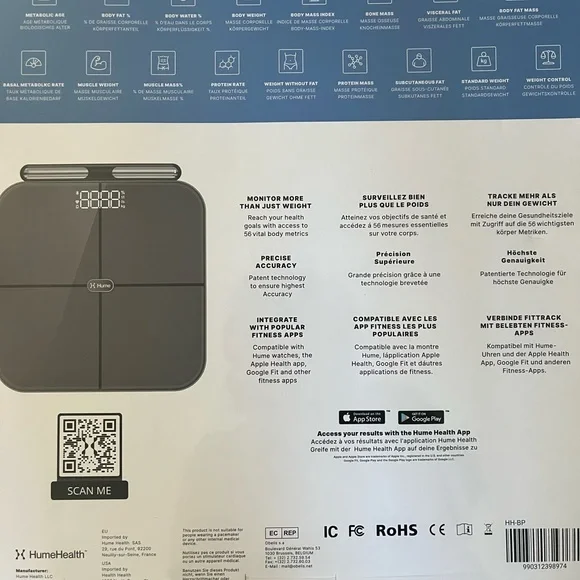 HumeHealth Smart Body Composition Analyzer - Picture 2 of 3